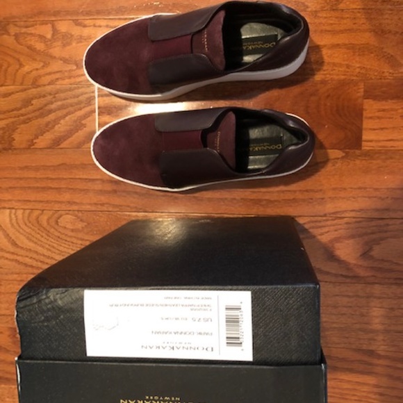 Donna Karan sheep nappa leather/suede sneakers. - Picture 6 of 8